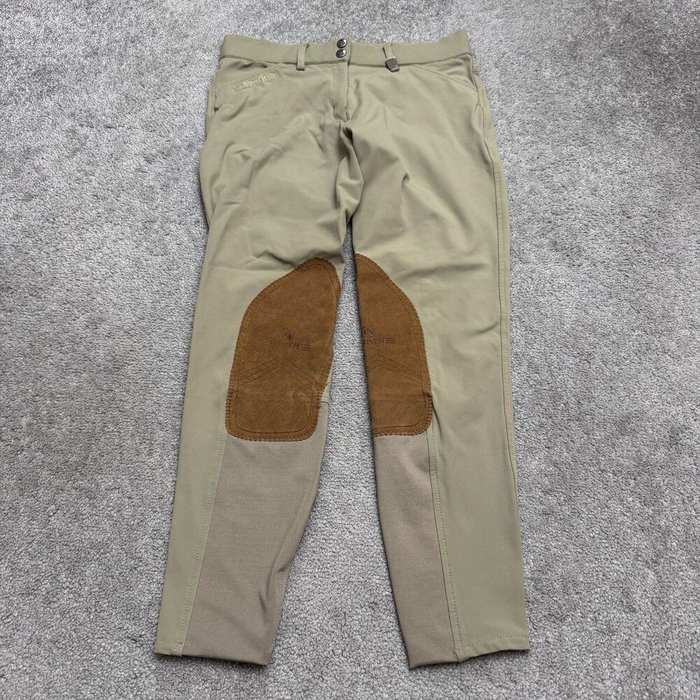 Romfh Sarafina Euro Seat Breeches Riding Pants Womens 28R Beige Tan Equestrian